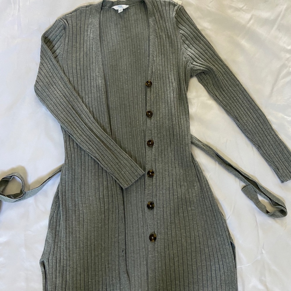 Gray cardigan